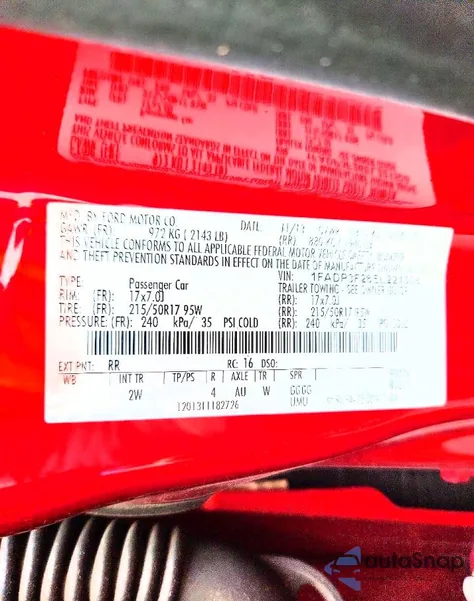 2014 Ford Focus Se z USA, uszkodzony, nr VIN 1FADP3F26EL221508